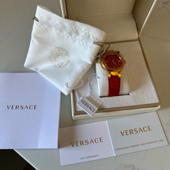 Versace Leda Analog Watch in Red - new with authenticity card. - Picture 5 of 6